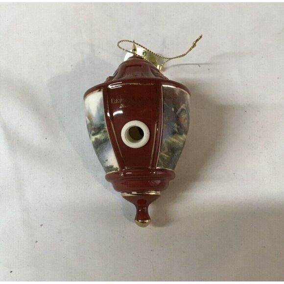 Thomas Kinkade Bradford Editions Heirloom Ornament Lite Cover Stone Cottage New - Picture 2 of 6